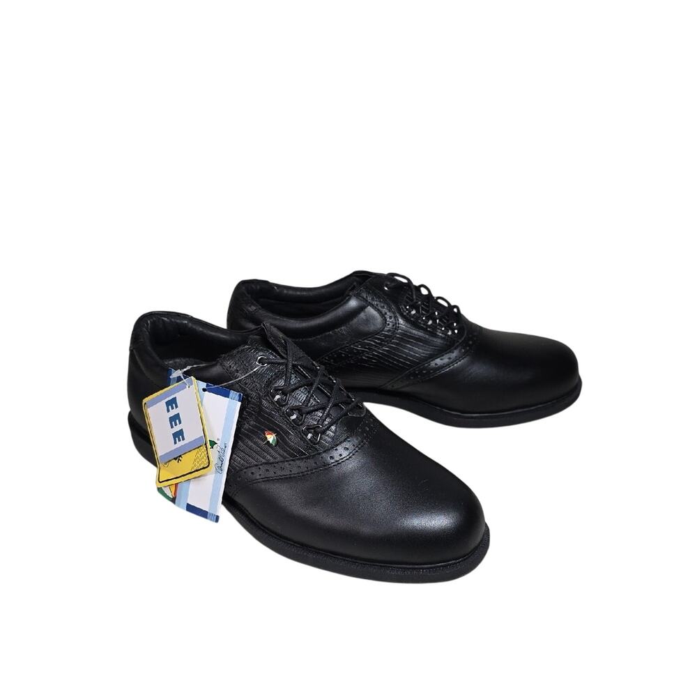 Arnold Palmer Latrobe Black Saddle Oxford Golf Shoes Mens Size 8.5EEE NWT